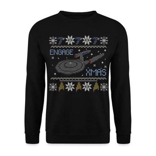 Spreadshirt Star Trek Discovery Ugly X-Mas Engage Unisex Pullover,...