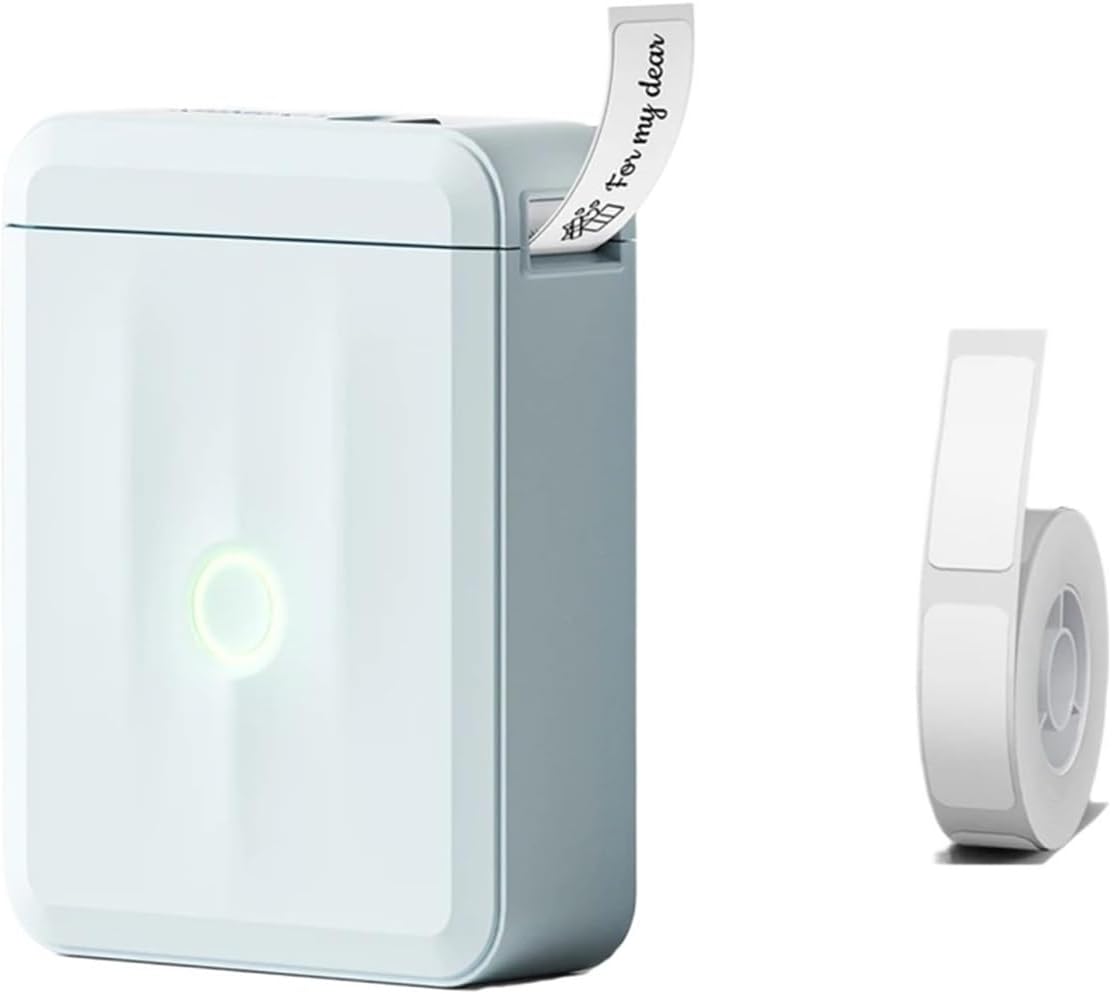 ラベルプリンター D110 ミニハンドヘルドサーマルラベルメーカーワイヤレスステッカーマシンインクレスポケットラベルステッカー付きホ