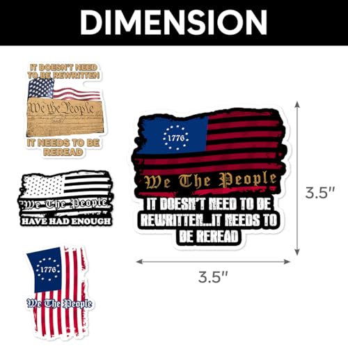 Image of Pack 9 Pcs Patriotic American Stickers for Water Bottles Laptops Vehicles Helmets Cars Skateboards Computers Bumper Sticker Waterproof Removable Vinyl Decals Laptop Accessories