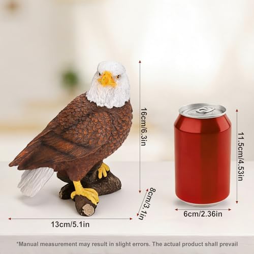 Figura Decorativa Águila Calva de Resina 6.3 pulgadas miniatura 2