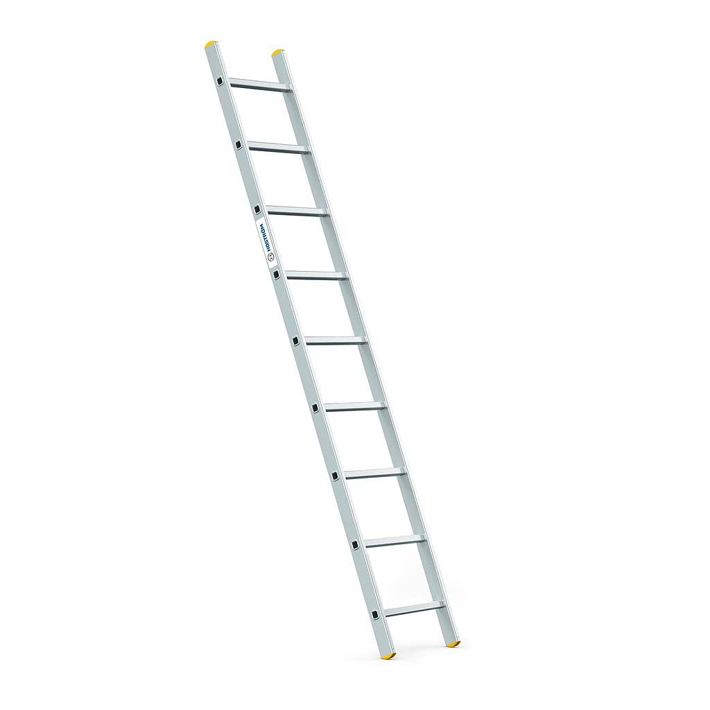 HOSTRÖM Echelle Simple StablePro 9 marches en Aluminium, légère et Durable, Hauteur de Travail maximale 3,47m, Garantie 5 Ans, Charge maximale 150kg