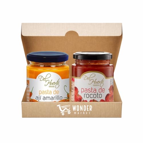Wondermarket pastas peruanas: pasta de ají amarillo y pasta de rocoto. Pastas del huerto.