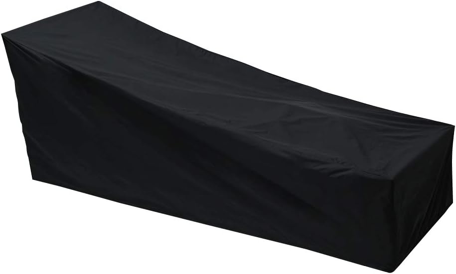 4 Pack Outdoor Patio Chaise Lounge Cover, 210D Lightweight Lounge Chair Covers Waterproof Outdoor, Dust Proof Patio Furniture Covers - 81.89"L x 29.92"W x 31.10"H, Black