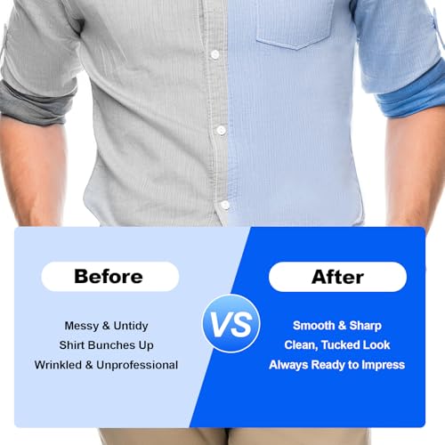 Image of EGGBOY 2Pairs Shirt Stays for Men,Adjustable Elastic Shirt Garter /Tucker for Men&Women,Footloop /Y Style,with Locking Clamps