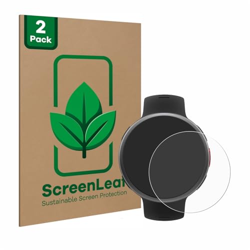ScreenLeaf (2 Unidades Protector de pantalla para Polar Vantage V2 [Protección de Pantalla Sostenible, Clear, Anti-Arañazos]