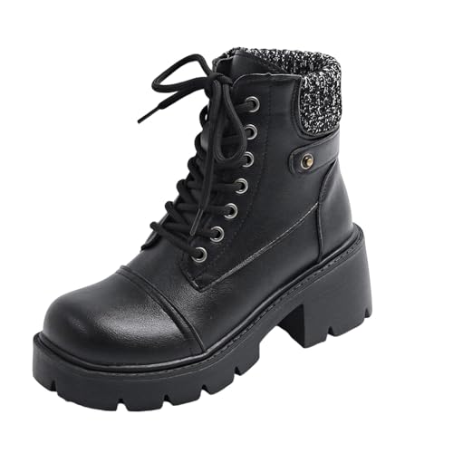 Bottines à lacets femme bout carré pour éviter les pieds froids en hiver