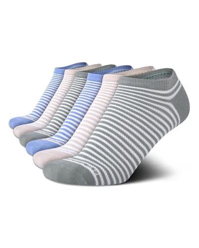 Image of Cole Haan Womens No Show Socks - 6 Pack Lightweight Cotton Blend Invisible Low Cut Athletic Socks For Women With Arch Support