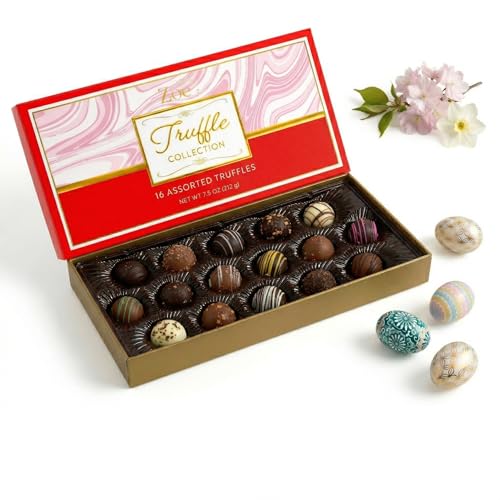 CRAVINGS BY ZOE Birthday and Anniversary Chocolate Truffles Gift Box | 16 Count | Chocolate Candy Gifts | Gourmet Assorted Chocolate Food Gift Basket | Birthday Gifts for Women Men Mom Dad Adults Couples Families