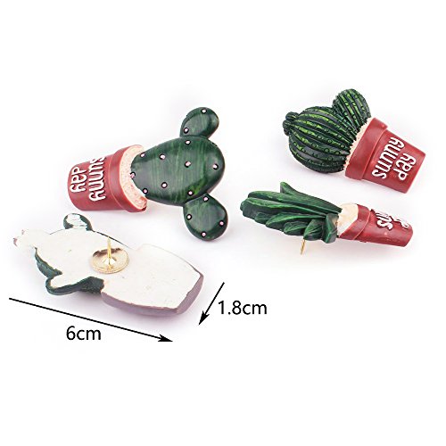 Ornerx Resin Cactus Push Pins Decorative Thumbtacks For Cork 7 Count #TOP4