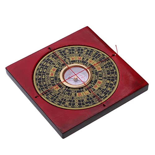 Brújula Feng Shui Luo Pan China Antigua 8x8cm miniatura 4