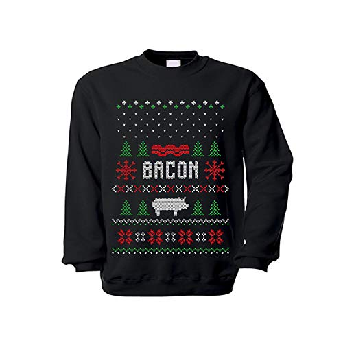 Pull Bacon Lover Noir M pour vos soirées barbecue Backyardsmoke
