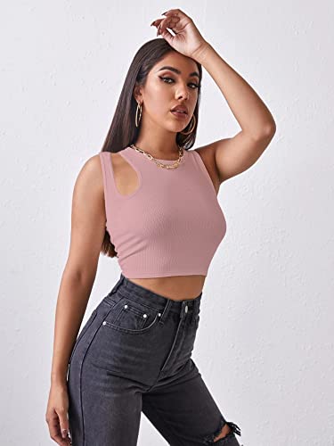 Image of Shasmi Women's Striped Slim Fit Crop, Ribbed, Stylish Tank Top, Soft and Comfy Fabric has Some Stretch