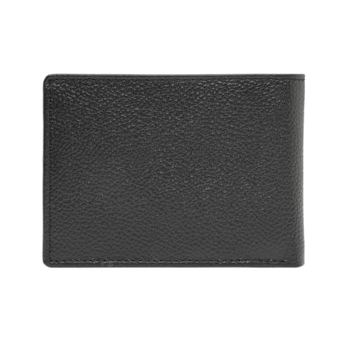 Image of Aeropostale Men's SLIMFOLD Wallet Tucson - Black | Pebbled Leather | Formal & Minimalist Carry | Ideal for Gifting