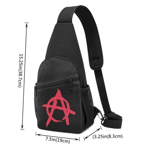 Anarchy Symbol，Fashion One-Shoulder Bag，Anti-Theft Crossbody Shoulder Chest Bag4