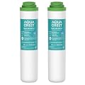 AQUA CREST FQK2J Under Sink Water Filter, Replacement for GE FQK2J, FQK1K, NSF/ANSI 42 372 Certified, 1320 Gallons Dual Flow Drinking Water Replacement Filters (2 Count)