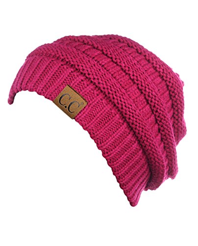 Image of Cambridge Select Thick Slouchy Knit Oversized Beanie Cap Hat