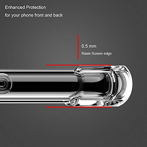 Urspasol For Xiaomi Redmi Note 9 Case With Tempered Glass Screen Protector Crystal Clear Ultra Slim Lightweight Phone Cover Shock-Absorption Bumper Transparent Shockproof #TOP4