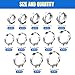 YTKavq Single Ear Hose Clamps,13.7mm-16.2mm 304 Stainless Steel Hose Clamp Tool for Pipe Fitting Connections(40 Pcs)