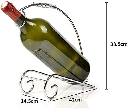 Soporte para botella de vino de acero inoxidable portátil miniatura 3