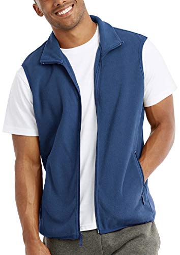 Image of ToBeInStyle Men's Zip Up Sleeveless High Collar Polar Fleece Vest