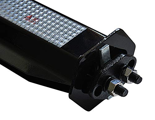 TBOZZ Abgewinkelter Schmutzfänger-Aufhänger mit auffälligem Klebeband, 3,8 cm im Befestigungsbolzenabstand, 76,2 cm Länge