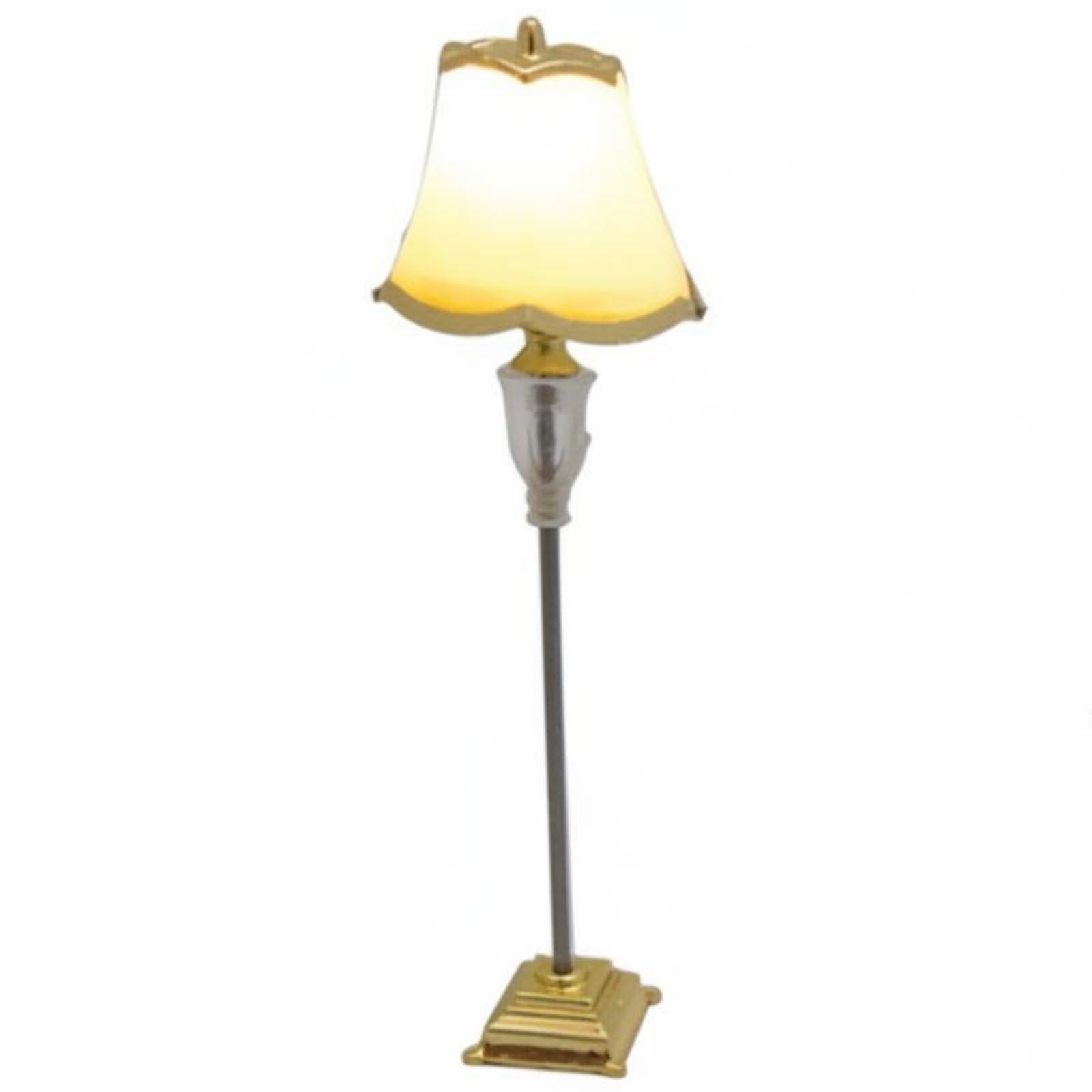 DIY Friendly Sand Table Light Model Lights Up Miniature Table Lamp Warm Radiance Miniature Floor Lamp Realistic Intricacy for Students, Hobbyists, Dioramas, Dollhouses, Gold Floor Lamp|Do-image-22