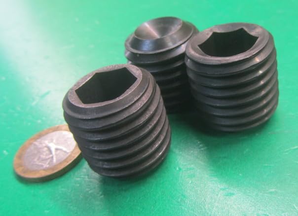 Black Oxide Finish Alloy Steel Cup Point Set Screw 1"-8 x 1.00" Length 3 pcs