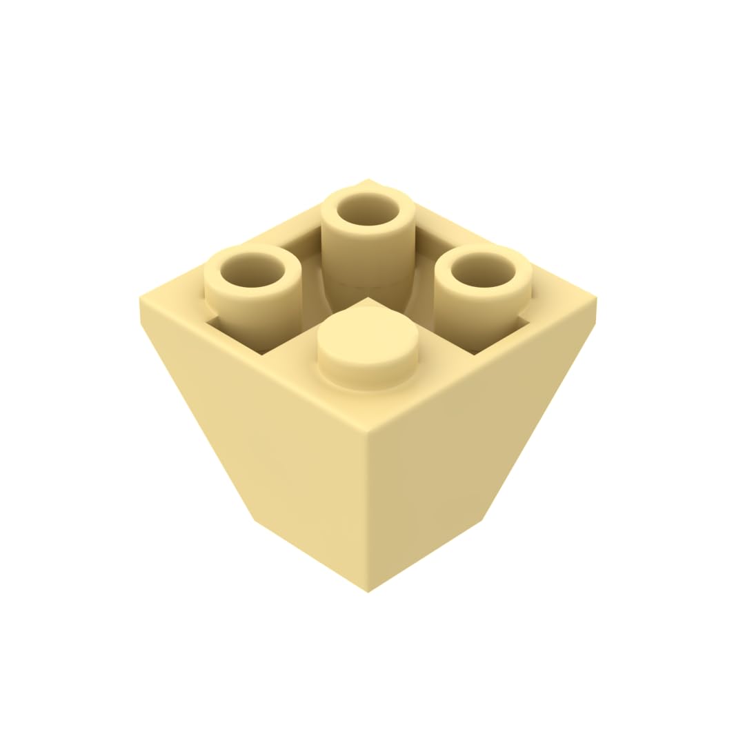 GDS-1040 3676 Slope Brick 2x2 Corner Inverted Slope, Light yellow, 50 PCS โ image 1
