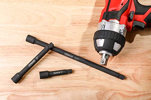 Ares 70032-3/8-Inch Drive Impact Extension Bar Set - 3-Inch, 5-Inch, And 10-Inch Laser Etched Socket Extensions Expand The Range Of Impact Drivers #TOP3