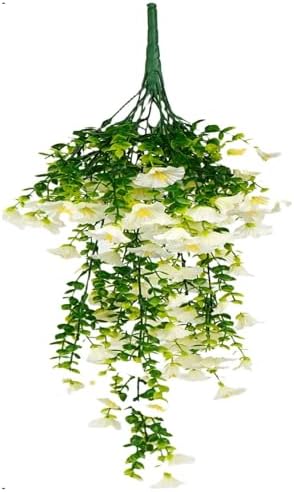 Artificial Hanging Flowers for Indoors 1-Pack Realistic Fake Plants for Home Office Decor