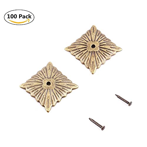 image for Yosoo Upholstery Nail Tack Stud, 100Pcs Metal Antique Upholstery Nails