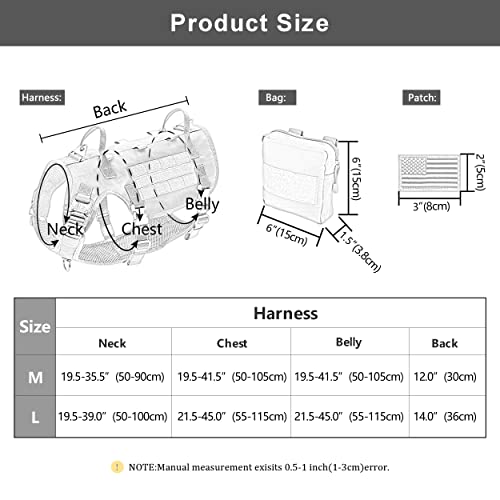 Forestpaw Tactical Dog Vest Harness With Handle,No Pulling Adjustable Dog Vest,Service Dog Vest With Pockets Heavy Duty For Medium Large Dogs,Brown M #TOP3