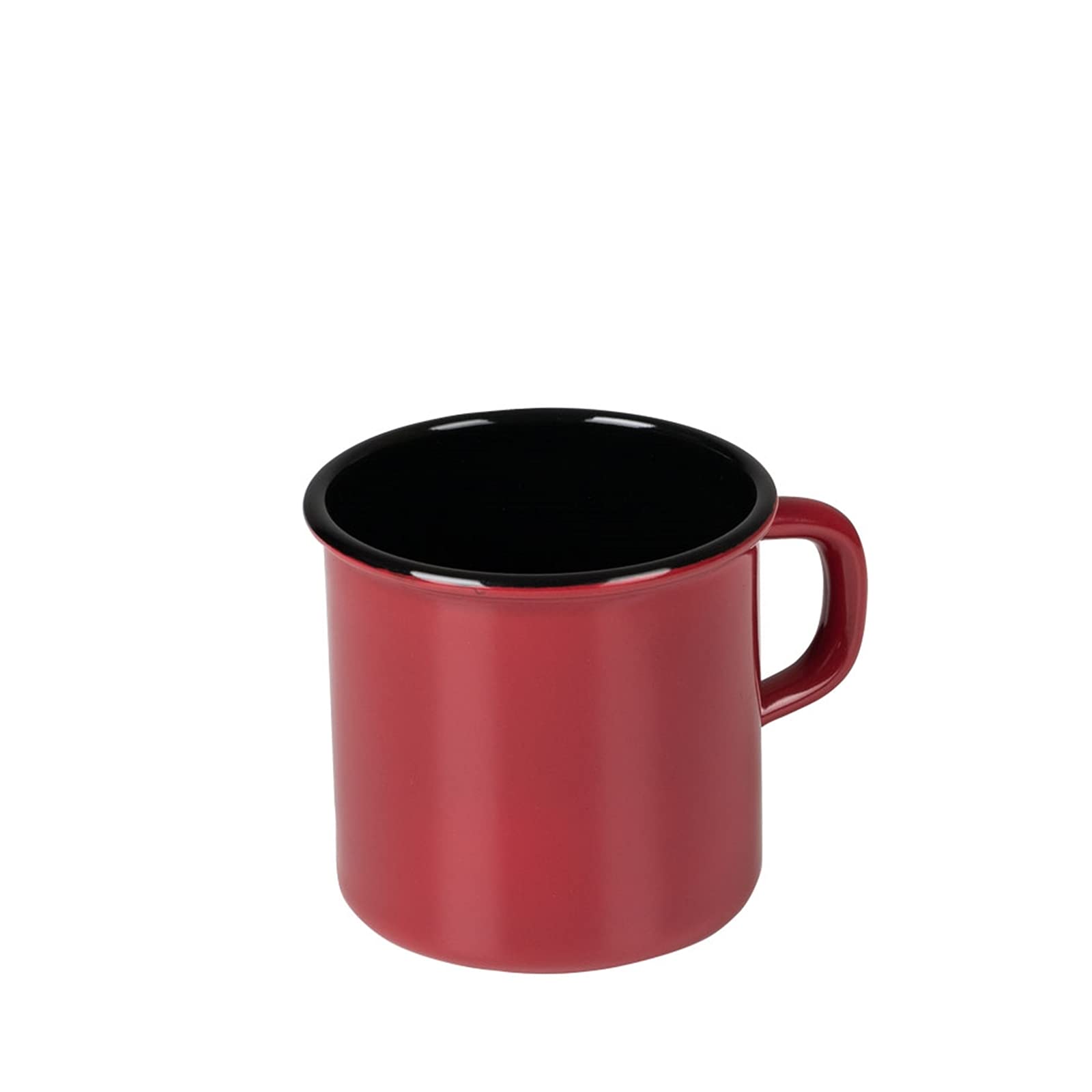 Marmite m.Bördel 3/8L rouge en émail robuste de qualité supérieure