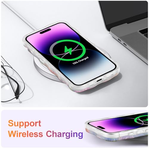 EYZUTAK Case for iPhone 16, Colorful Retro Oil Painting Printed Flower Laser Glossy Pattern Cute Curly Wave Edge Exquisite Phone Cover Stylish Durable TPU Protective Case for Girl Women-Green EYZUTAK Case for iPhone 16, Colorful Retro Oil Painting Printed Flower Laser Glossy Pattern Cute Curly Wave Edge Exquisite Phone Cover Stylish Durable TPU Protective Case for Girl Women-Green