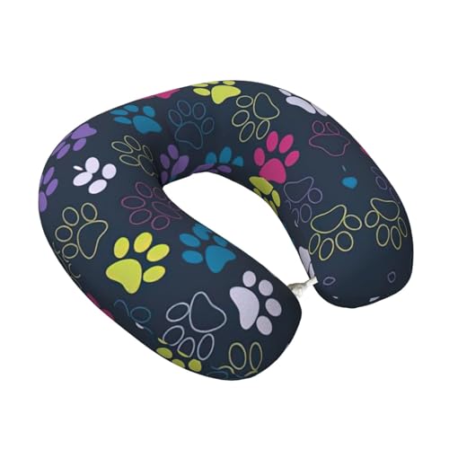 Almohada de cuello de poliéster negra tamaño único miniatura 2