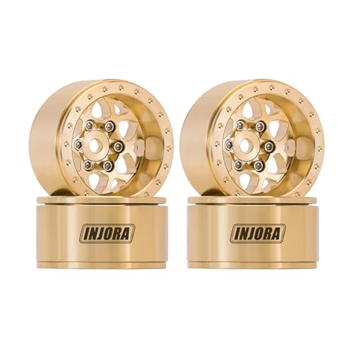 INJORA 1.0 Brass Beadlock Wheel -4.7mm Offset Rim for TRX4M Ascent18 SCX24 FCX24 1/24 1/18 RC Upgrade
