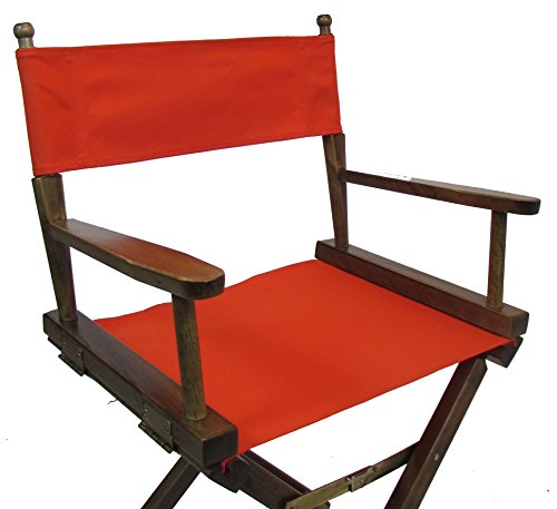TLT Personalized Imprinted Contemporary 30 Inch Bar Height Walnut Frame Director's Chair - Orange