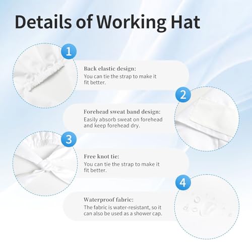 Image of Unisex Adjustable Surgical Sweatband - Elastic Bandage Cap - Scrub Caps for Nurse Working Cap
