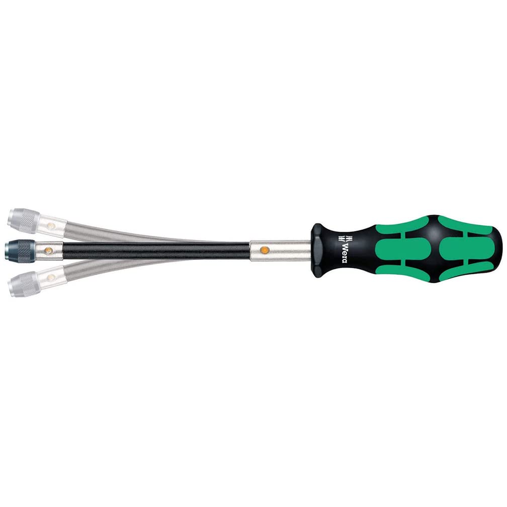 Wera 05028160001 Porta-Puntas Manual con Varilla Flexible, 1/4", 177 mm