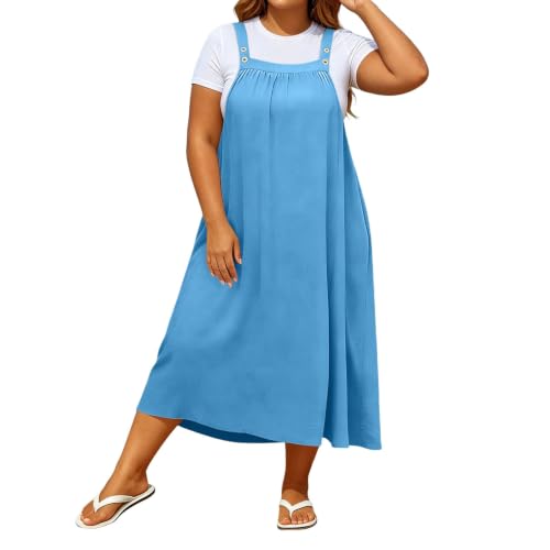 Vestido de mono elegante plisado y holgado con tirantes regulables