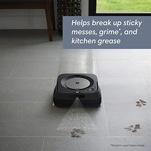 Image of iRobot Braava Jet m6 6113 Ultimate Robot Mop - Wi-Fi Connected, Precision Jet Spray, Smart Mapping, Compatible with Alexa, Ideal for Multiple Rooms, Recharges and Resumes, Graphite