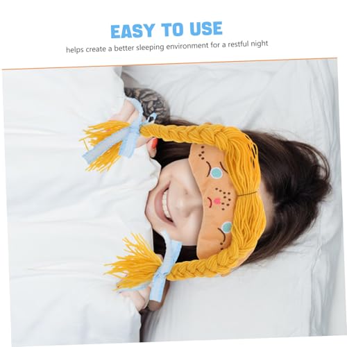 Masque de sommeil doux et ajustable au design cartoon mignon