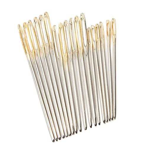 18Pcs Stainless Steel Sewing Needles with Large Eye, Easy to Use, Strong Stability, Wide Range of Uses for Simple, Household Hand Sewing Supplies