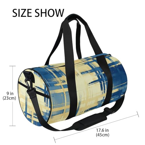 Tie-dye Style Blue Yellow Large Travel Duffel Luggage Sports Duffel Bags Gym Waterproof4