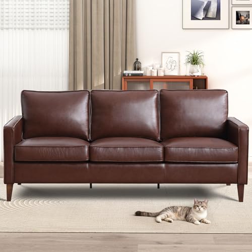Bonzy Home 3-Seater Faux Leather Couch 77