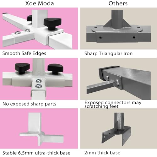 XDEMODA The Latest Model Gymnastics Bar for Kids Ages 3-15 for Home, Anti-Slip, Easy to Assemble, 35” to 55” Adjustable Height Gymnastic Horizontal Bars Equipment (Gym bar, Pink)