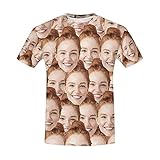 Artsadd Custom Face Seamless Photo T Shirt for Men Design Your Own t-Shirts