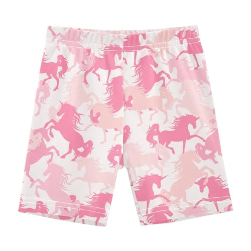 JHKKU Girls Unicorn Shorts Cotton Cartwheel Bike Kids Biker Under Dress Dance Short Girl Clothes 8Y