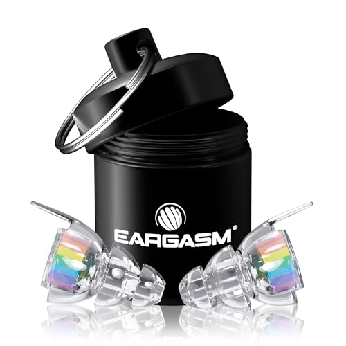 Image of Eargasm High Fidelity Rainbow Earplugs for Concerts, Festivals, Musicians, DJs, Night-Life, Motorcycle Hearing Protection - Reusable Ear Plugs for High Fidelity Noise Reduction up to 21 dB