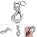 Zohisin 304 Stainless Steel Eye Clevis Lifting Chain Snap Hook 150kg Working Load Limit 90mm Secure for Lifting Chains Slings Industrial Applications